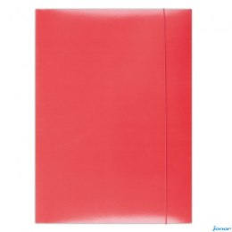 Teczka z gumką , karton, A4, 300gsm, 3-skrz., czerwona, typu OFFICE PRODUCTS 21191131-04