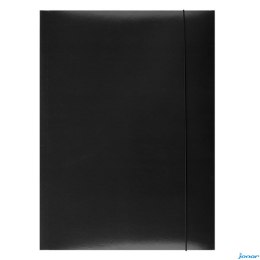 Teczka z gumką , karton, A4, 300gsm, 3-skrz., czarna, typu OFFICE PRODUCTS 21191131-05